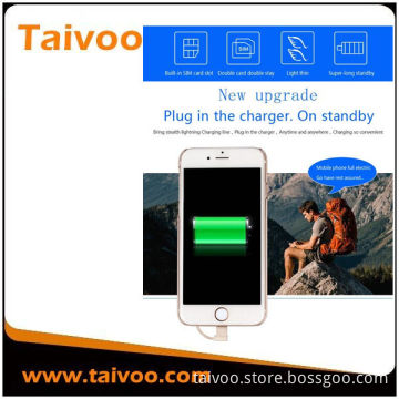 Phone case support recharge and put a SIM